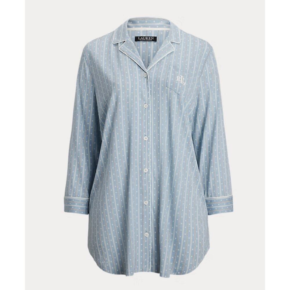 Lauren Ralph Lauren Button Up Sleep Shirt Nightgown Size Medium Cottagecore